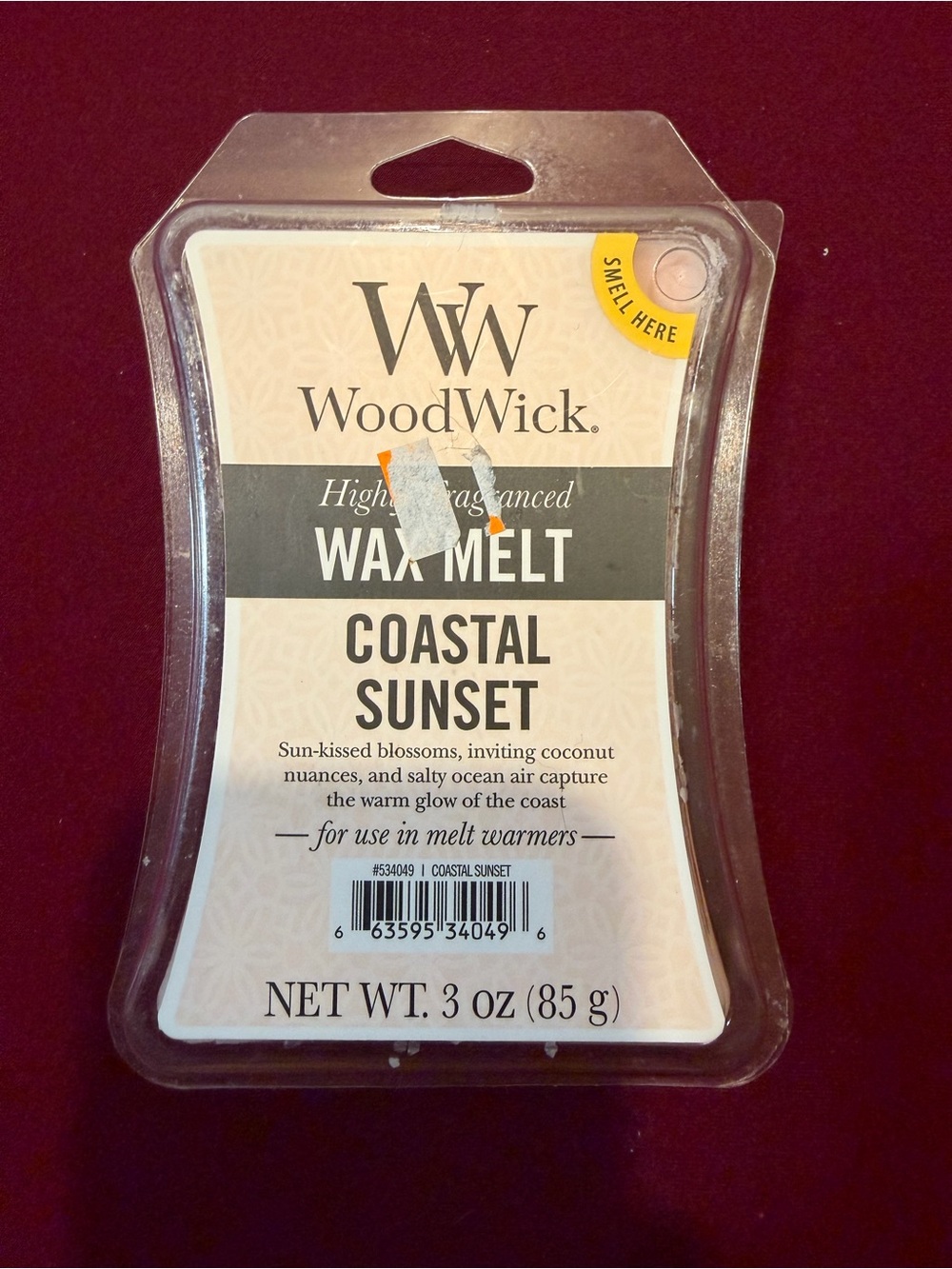 WoodWick Coastal Sunset Wax Melt - Cream, Beige